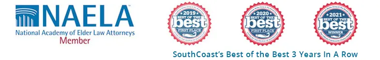 Firm Badges - NAELA on left 2019 Best of the Best in the Center and 2020 Best of the Best in the Middle and 2021 Best of the Best on the Right